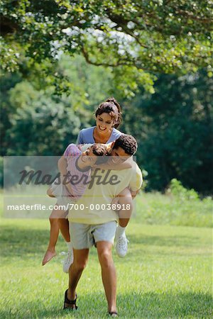 Family Playing Outdoors