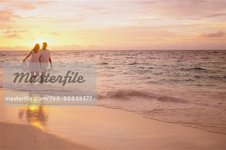 Couple Walking on Beach