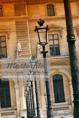 The Louvre and Street Lamps Paris, France