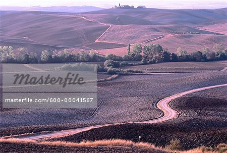 Tuscany paysage au lever du soleil près de Pienza, Italie