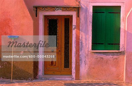 Front of House Island of Burano, Venetian Lagoon Italy