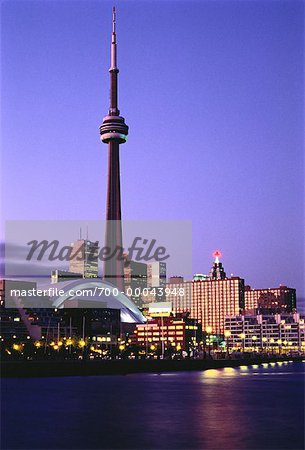 City Skyline at Dusk Toronto, Ontario, Canada