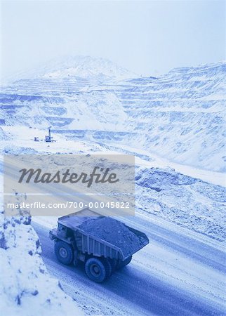 Mine de cuivre en hiver Butte, Montana, Etats-Unis