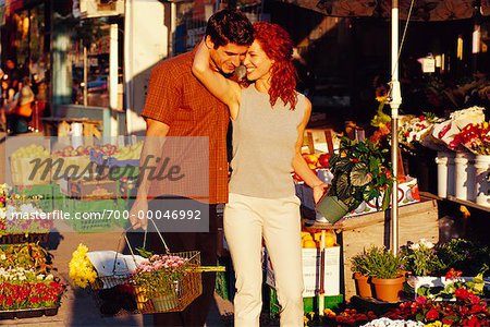 Couple at Fruit Market