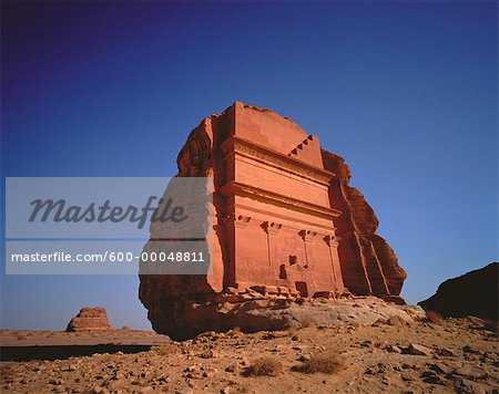Nabatean Tomb Ruins at Medain Saleh, Saudi Arabia