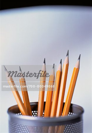 Close-Up of Pencils in Cup