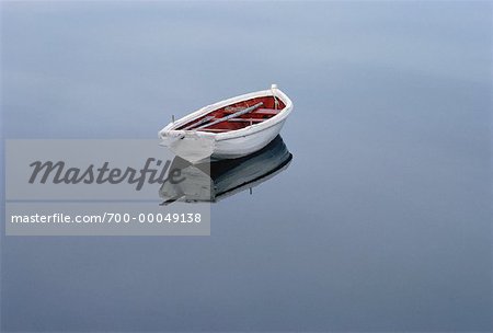 Rowboat in Water Bonavista Peninsula Newfoundland and Labrador, Canada