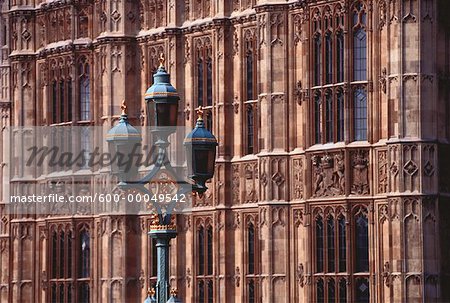 Bâtiment du Parlement et Westminster Bridge lampe Londres