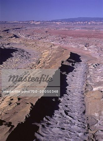 Vue aérienne du Waterpocket Fold Capitol Reef National Park, Utah, USA