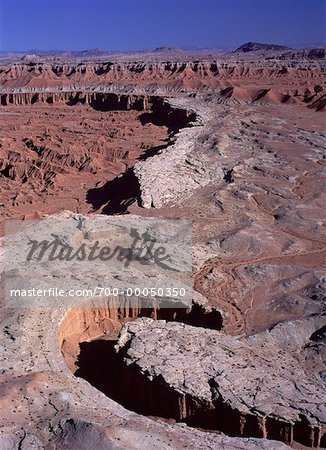 Aerial View of Waterpocket Fold Capitol Reef National Park Utah, USA