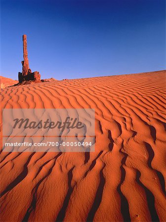 Dunes de sable, Monument Valley, Arizona, USA