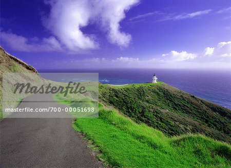 Pathway and Lighthouse Cape Reinga, North Island New Zealand