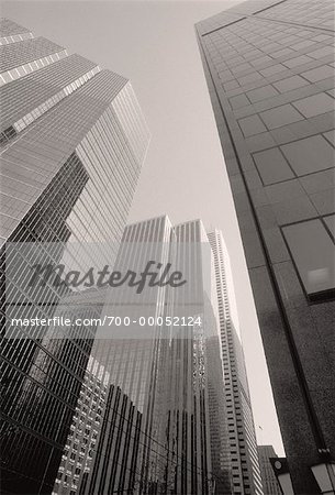 Looking Up at Office Towers Toronto, Ontario, Canada