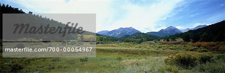 Übersicht über die Landschaft im Herbst Colorado, USA
