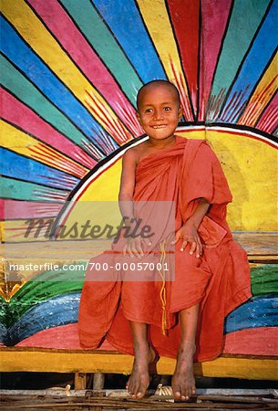 Portrait of Monk at Shwe Kyetyet Pagoda, Mandalay, Myanmar