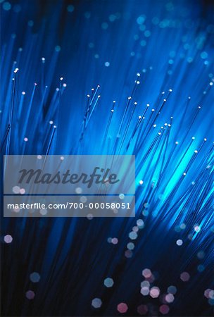 Gros plan de la fibre optique