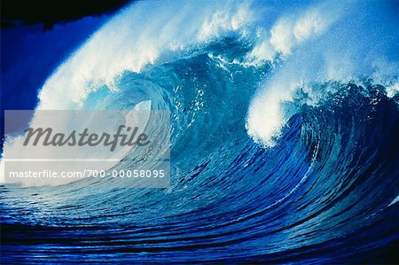 Fracas des vagues-côte-nord, Hawaii, USA