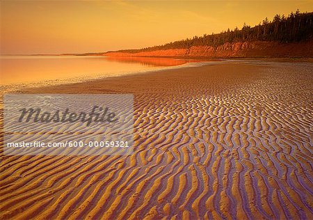 Sonnenuntergang über Strand, Punkt Prim, Prince Edward Island, Kanada