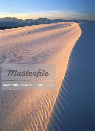 Gypse des Dunes de sable, bassin de Tularosa White Sands National Monument New Mexico, USA