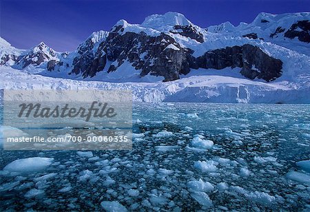 Übersicht über die Gletscher und Wasser-Antarktis