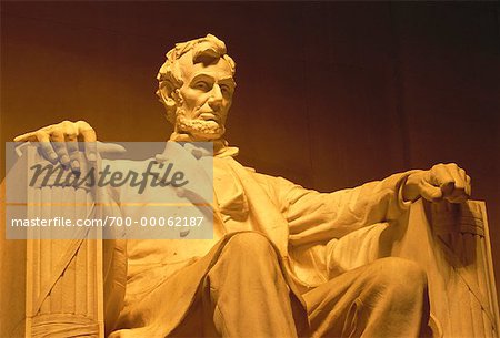 Lincoln-Statue am Lincoln Memorial, Washington, DC, USA