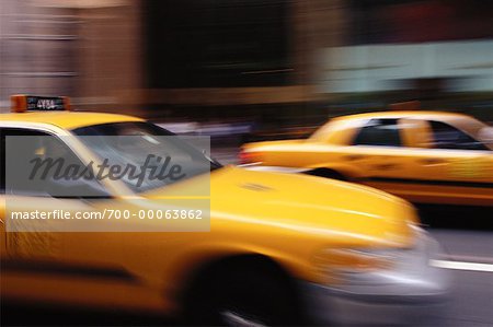 Taxis sur la rue New York, New York, USA