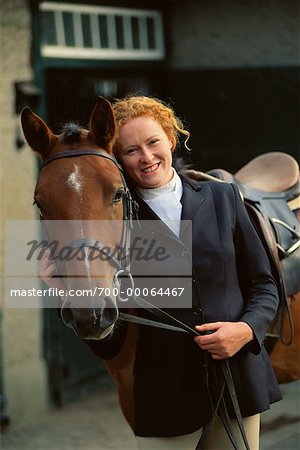 Portrait of Woman with Horse Ireland