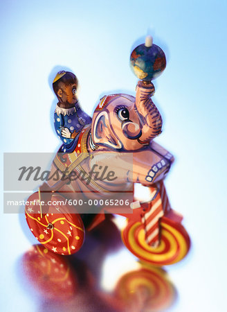 Elephant on Tricycle with Monkey Wind Up Toy
