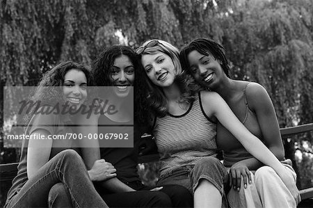 Group Portrait of Women Outdoors