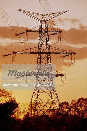 Electrical Tower at Sunset Electrical Tower at Sunset