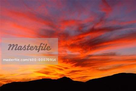 Sunset over Mountains, Arizona, USA