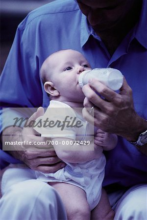 Father Feeding Baby from Bottle