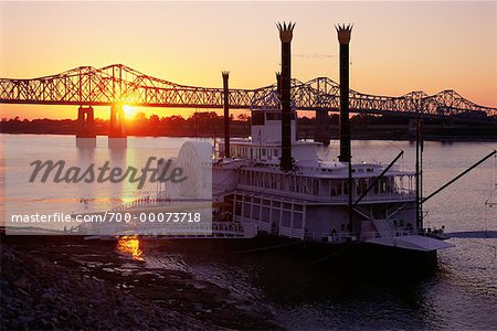 Casino Boat at Sunset Natchez, Mississippi, USA