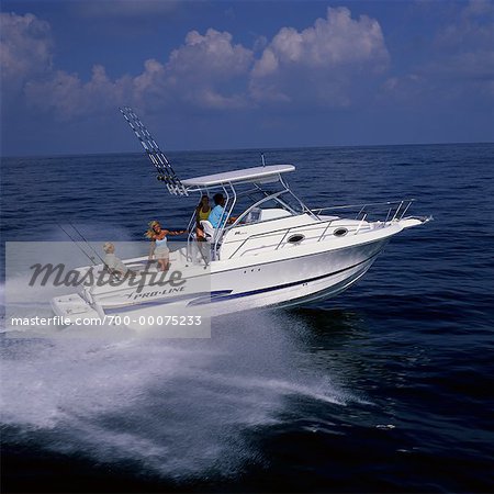 Two Couples on Fishing Boat Florida, USA