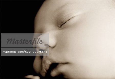 Close-Up of Sleeping Baby