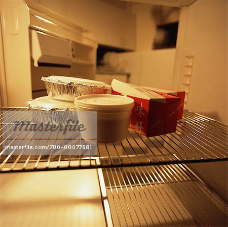 Take-Out Essensreste im Kühlschrank