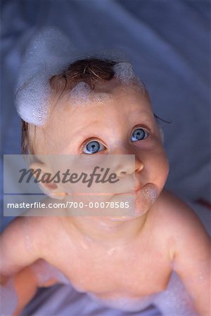 Portrait of Baby in Bath