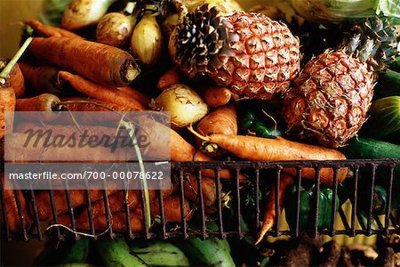 Gros plan des légumes dans le panier la Havane, Cuba