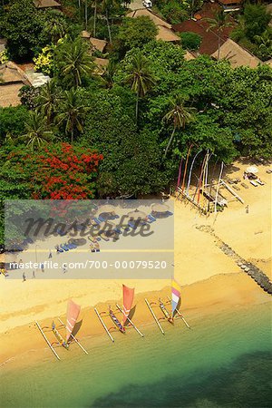 Vue aérienne de Sanur Beach Resort Bali, Indonésie