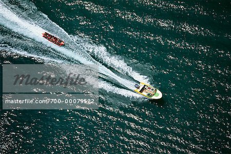 Aerial View of Boat in Benoa Harbour Bali, Indonesia