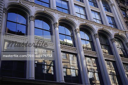 Gros plan de bâtiment, Tribeca, New York, USA