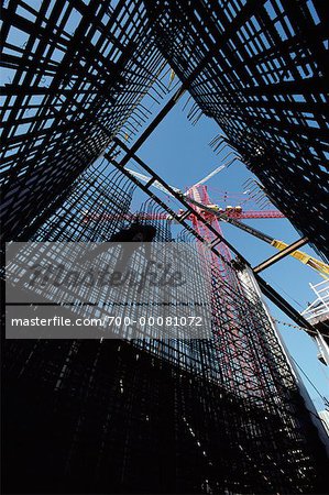 Looking Up at Construction of Nuclear Power Plant New Hampshire, USA