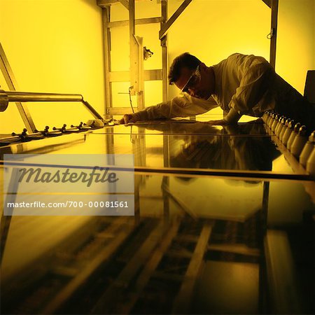 Technician Making Printed Circuit Boards