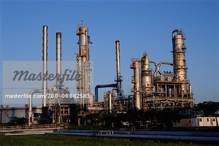 Huile de Petrobras et raffinerie de gaz près de Rio de Janeiro, Brésil