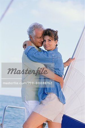 Couple sur le bateau