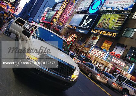Limousine auf 42nd Street, New York City, New York, USA