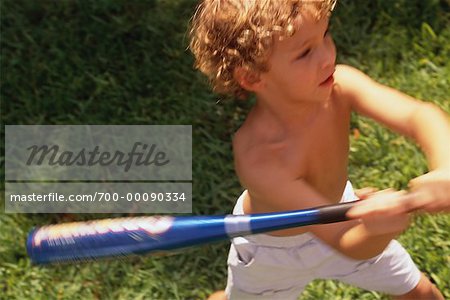 Boy with Baseball Bat