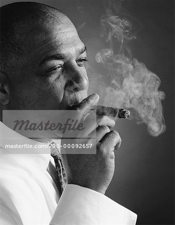 Man Smoking Cigar