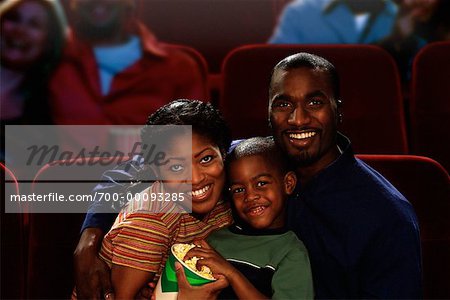 Family Watching Movie