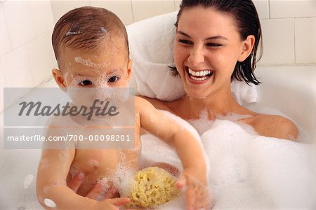 Mother and Baby in Bath